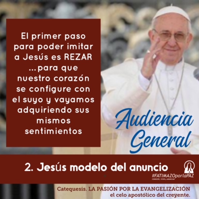 Papa Francisco.  El celo apostólico. Jesús, el maestro del anuncio