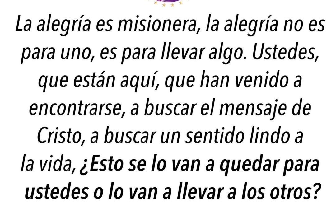 Transmitir la alegría del Evangelio