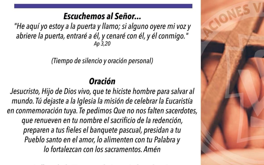 Junto a Jesús pedimos por las vocaciones