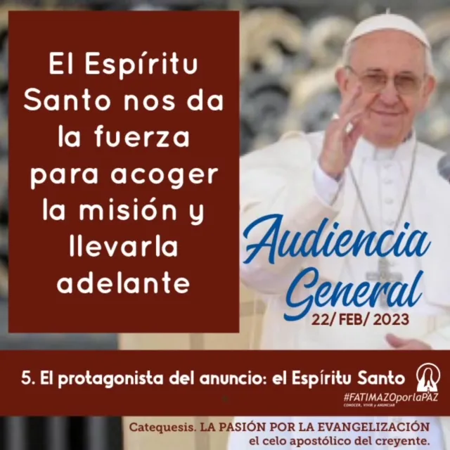Papa Francisco.  El celo apostólico. El Espíritu Santo como único protagonista
